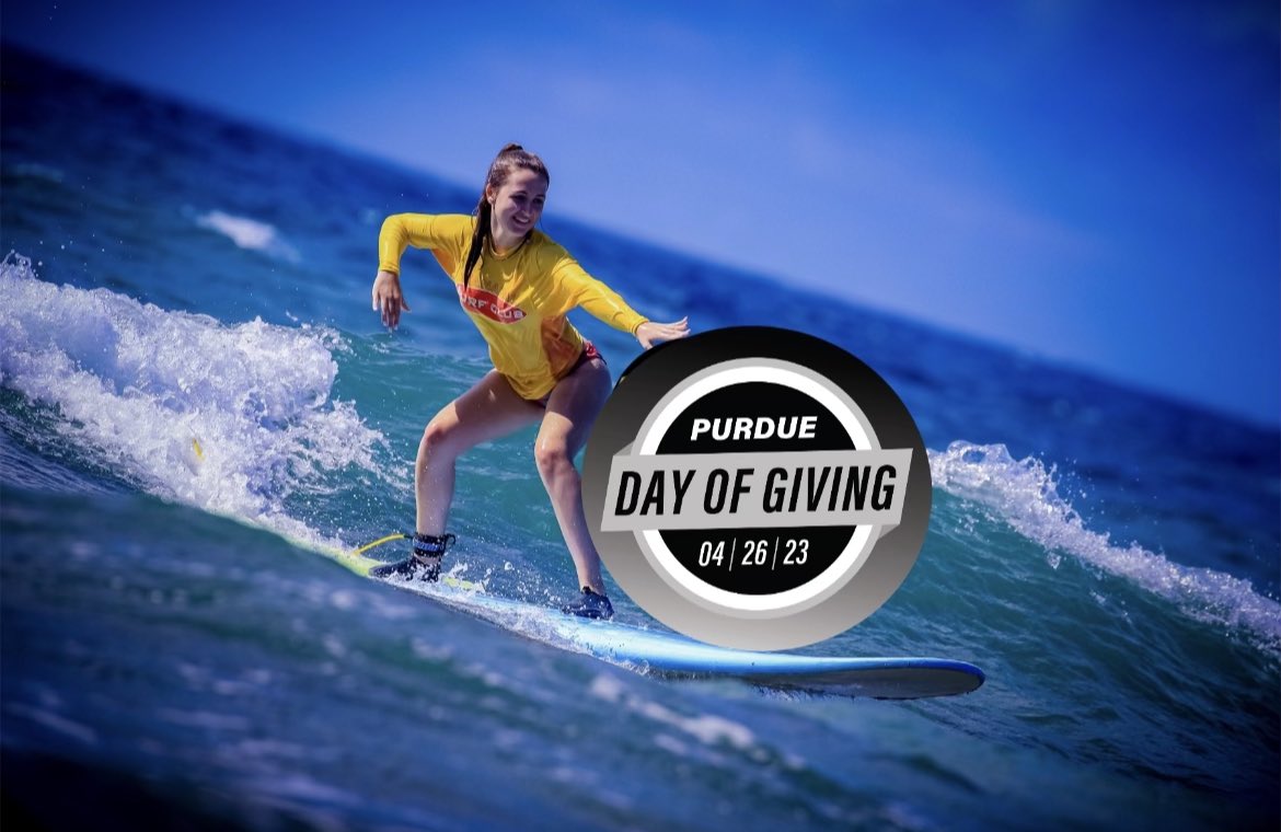 Riding a wave for Purdue Day of Giving #purduedayofgiving #boilerspirit #purduecheer
On your Twitter and instagram? Has to be posted this hour