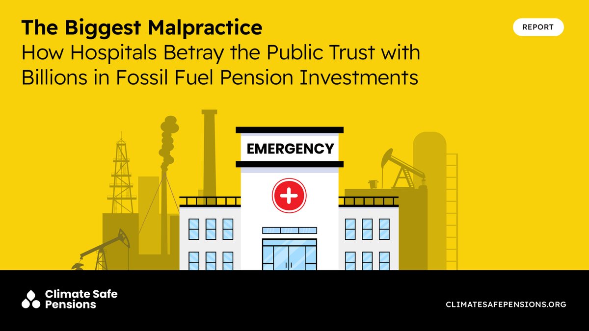 It's all happening! The highly anticipated <a href="/Docs4Divestment/">First, Do No Harm</a> report release; The Biggest Malpractice: How Hospitals Betray the Public Trust with Billions in Fossil Fuel Pension Investments
Read the report here: bit.ly/FDNHReport