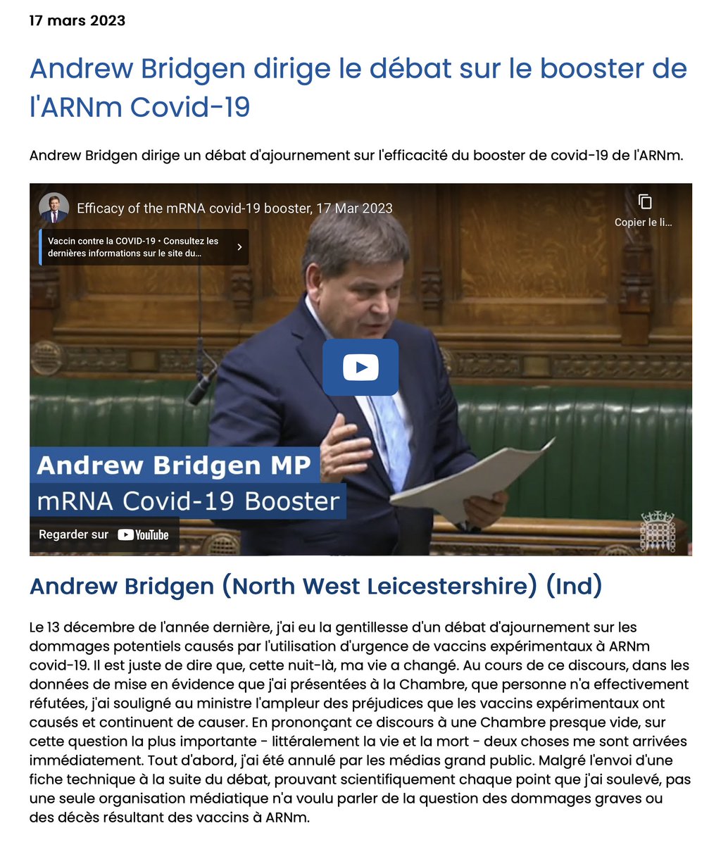 silvano_trotta's tweet photo. Le 17 mars le député britannique a vu l'accès aux médias refusé, censuré car il avait prononcé un discours à la chambre, avec des sources accessibles remettant en cause les vaccins. Aujourd'hui il vient d'être suspendu pas son parti ! Voilà leur seule réponse : CENSURE pour protéger la CORRUPTION de Big Pharma !