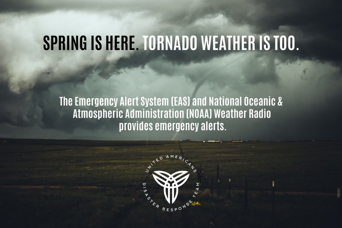 Tornadoes can form within a matter of minutes. Sign up for emergency alerts, pay attention to weather reports, and be aware of sudden weather changes in your region. #UADRTStrong #UADRT #tornadowarning #disasterpreparedness #personalresilience #safeshelter #beprepared #usa