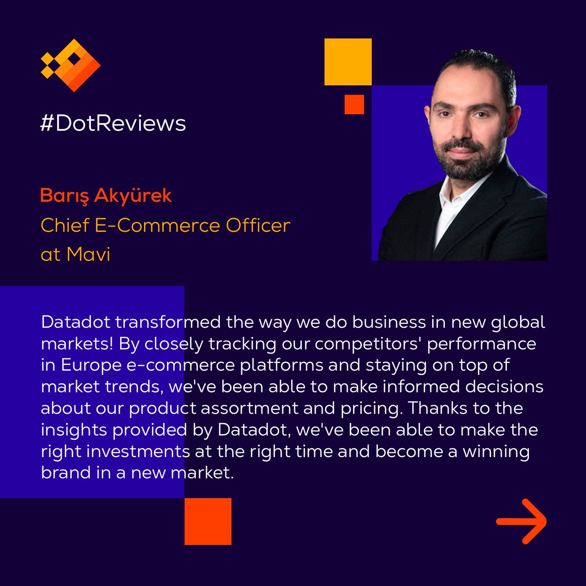 usersdotcom's tweet photo. An incredible #Datadot success story from @mavi ! ๐๐ผ
Big thanks to Barฤฑล Akyรผrek, Chief E-Commerce Officer at @mavi, for sharing his experience with Datadot!
We're proud to have played a key role in transforming their global e-commerce game with our Datadot platform. ๐ + https://t.co/OS6B9Jkaqa
