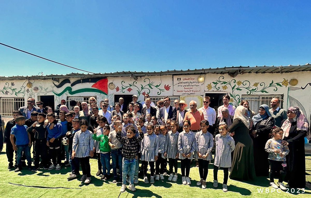 GerRepRamallah's tweet photo. Together w/ other members of the West Bank Protection Consortium we visited Jubbet adh Dhib close to #Bethlehem in Area C where a school for 66 children is at risk of demolition as 1 out of 58 in the WB, incl. East Jerusalem. Every child needs safe and quality #education! https://t.co/GzvYwK9tgc