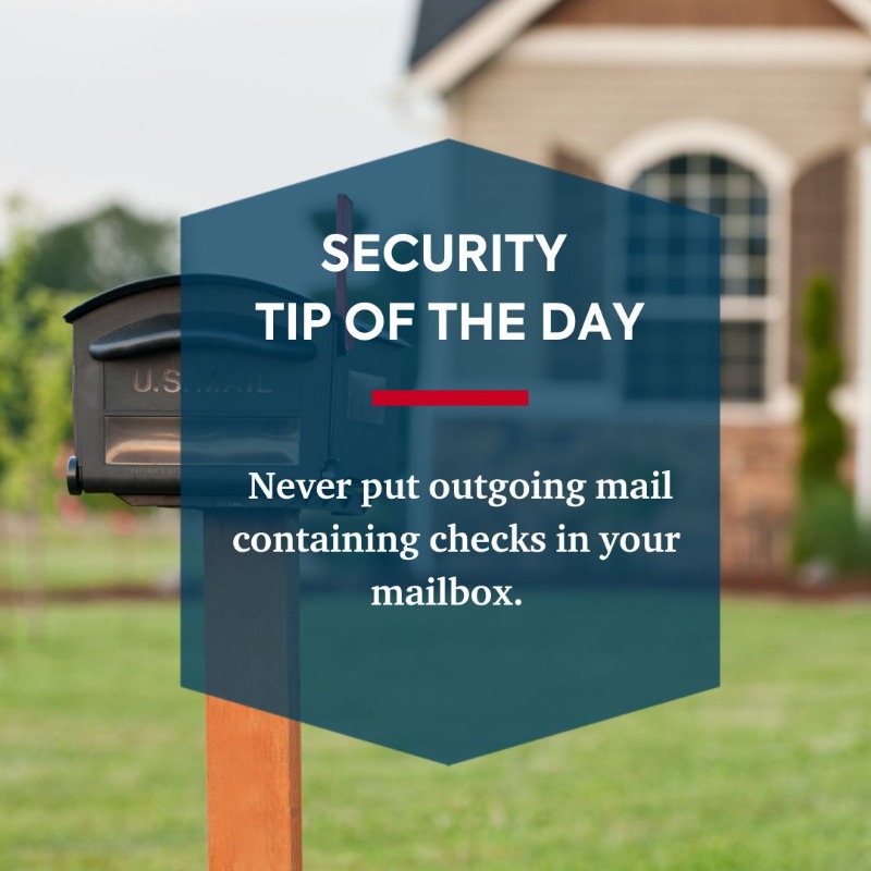Be sure to drop any written checks into a secure, official postal service collection box. This will ensure your check doesn't end up in the wrong hands!