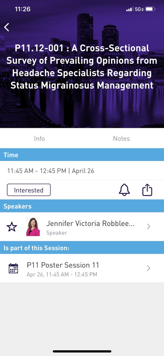 Come learn how headache neurologists currently approach status migrainosus and participate in the survey yourself! Happening soon in neighborhood 12! Come visit me to chat! #AANAM @BarrowNeuro