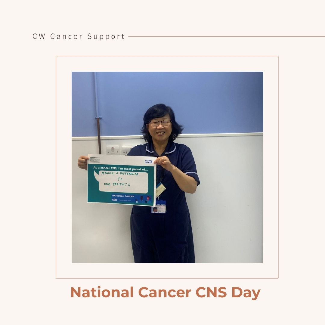 1/2 Happy #NationalCancerCNSDay to our incredible cancer CNSs at @ChelwestFT and @WestMidHospital. A huge thank you for the care and support you provide to people affected by cancer. #ProudToCare @RMPartnersNHS @EamonoR