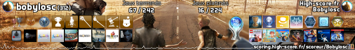 bob59320's tweet image. Mon activité #Playstation : 7 Bronze sur 3 jeux.
 #HighScoreFr #trophyLog
scoring.high-score.fr/scoreur/Bobylo…