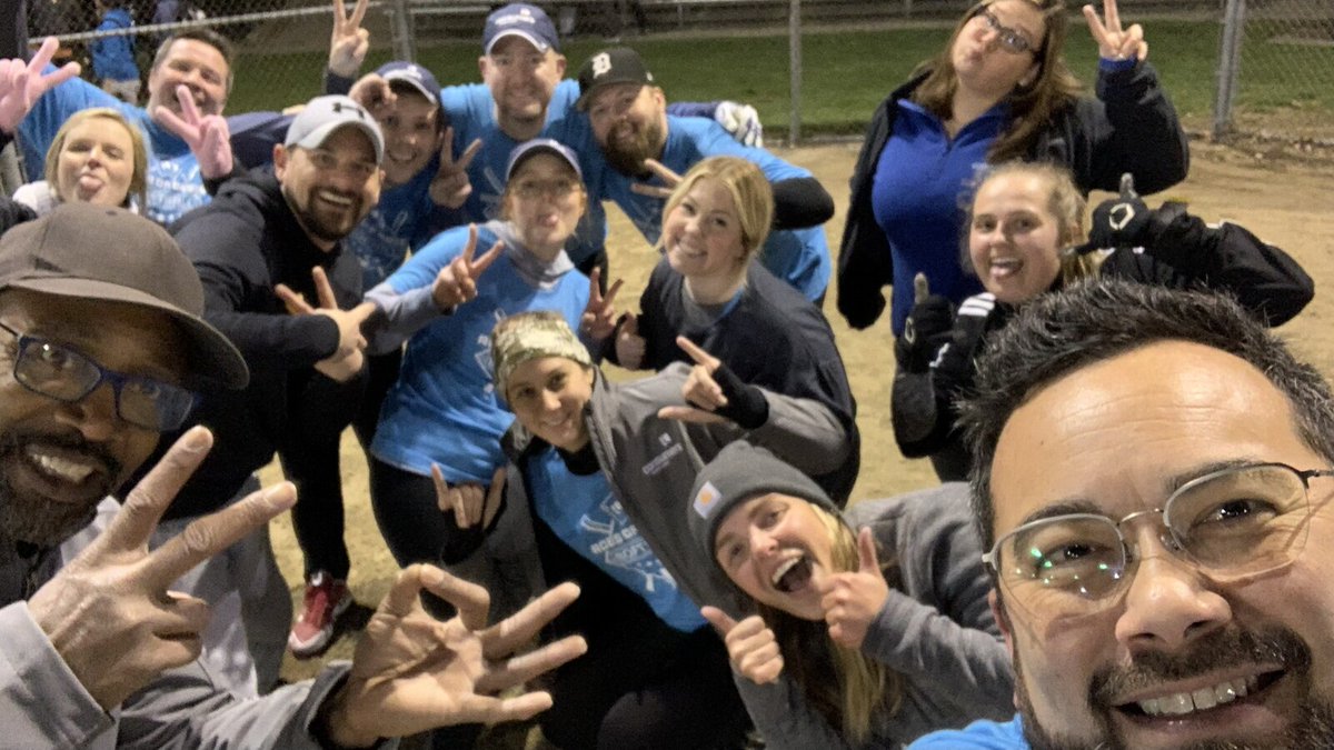 ConsumersCU's tweet photo. Our co-ed softball team Aces of Bases went 2-0 last night despite the weather! ⚾ #InsideConsumersCU https://t.co/8WqfFNFZod