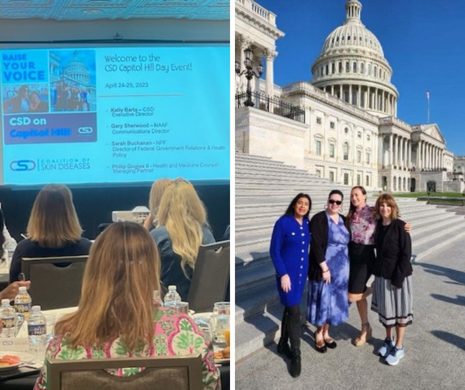 Amazing 2 days in Wash DC representing #scarringalopeciafoundation and patients living with a skin disease. Important meetings held with legislators to advocate for #SafeStepAct and #AllCopaysCount plus increased research funding to the NIH. #csdonthehill #patientadvocacy