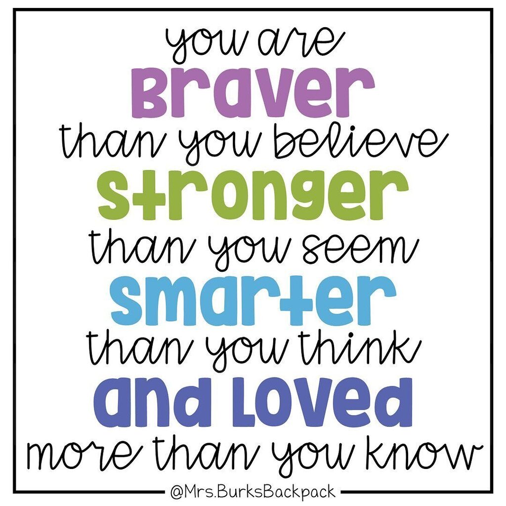 BurksBackpack's tweet photo. Believe in yourself because you are capable of more than you know. You are brave, strong, smart, and loved beyond measure. 💕 

- - - - - -
#selflove #believeinyourself #brave #strong #smart #loved #teacherinspiration #teachermotivation #studentmotivation #studentinspir… https://t.co/q4oNUSpMxC