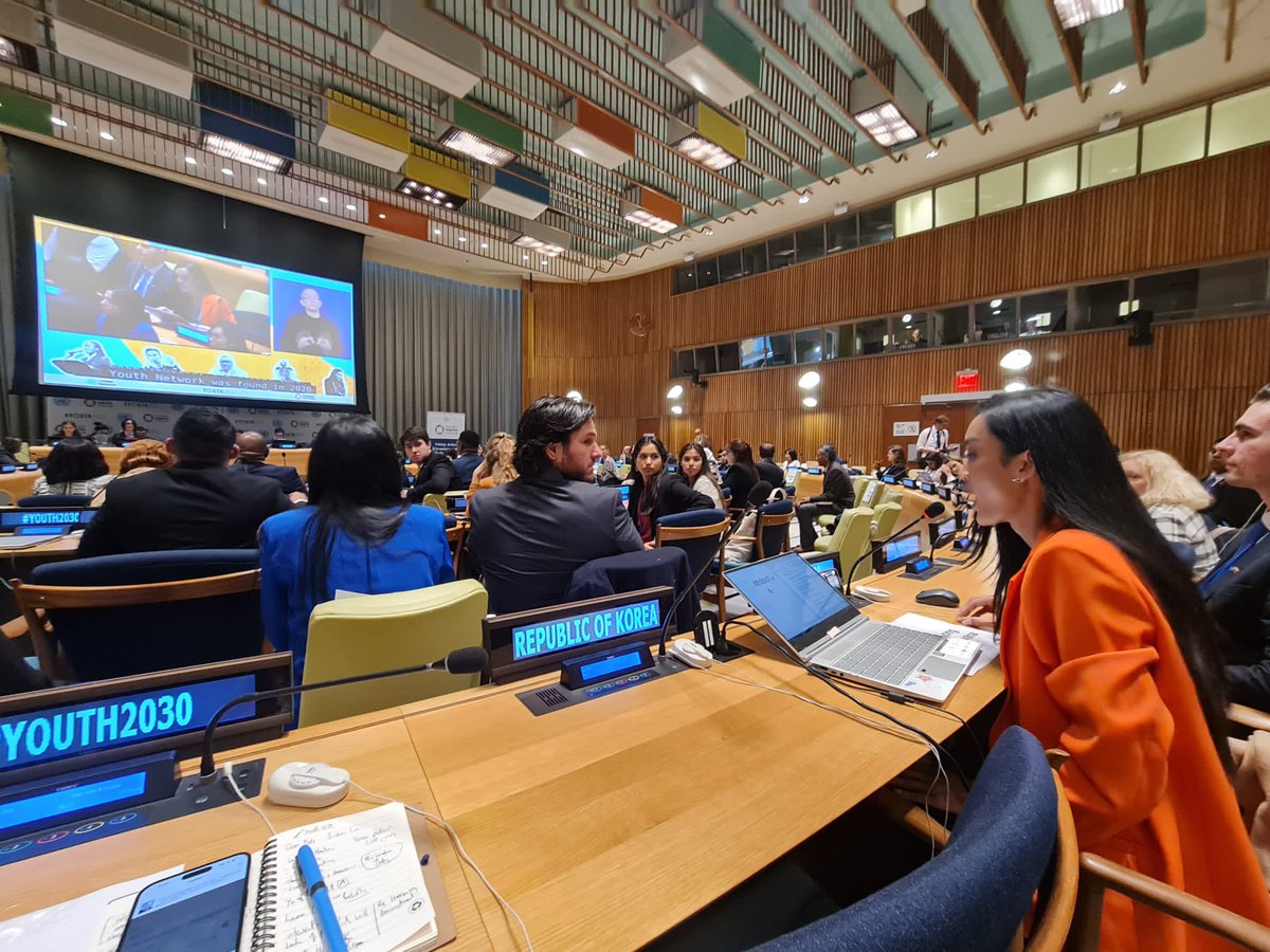 bestchitsa's tweet photo. At the Segment 1: Meaningful Youth Engagement &amp; Participation, at the Ministerial Roundtable, in the theme “Working With and For Youth In Accelerating COVID-19 Recovery &amp; Achieving the 2030 Agenda”.

#ECOSOCYouthForum2023 Hosted by @UNYouthEnvoy @UNECOSOC #youth2030 https://t.co/6tBVLxzSG7