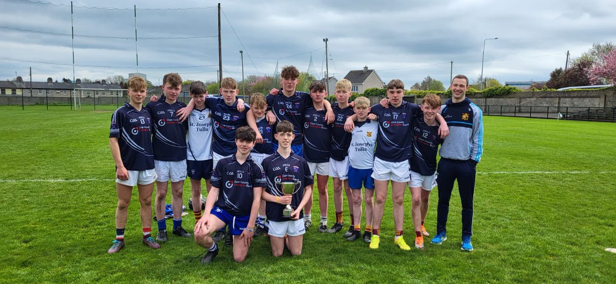 Congratulations to St. Joseph’s Tulla.. Munster U15B Champions 👏🏻 Well done to all the Tulla hurlers involved, including Team Captain Louis Jennings and Mentor David Meehan 💙🤍