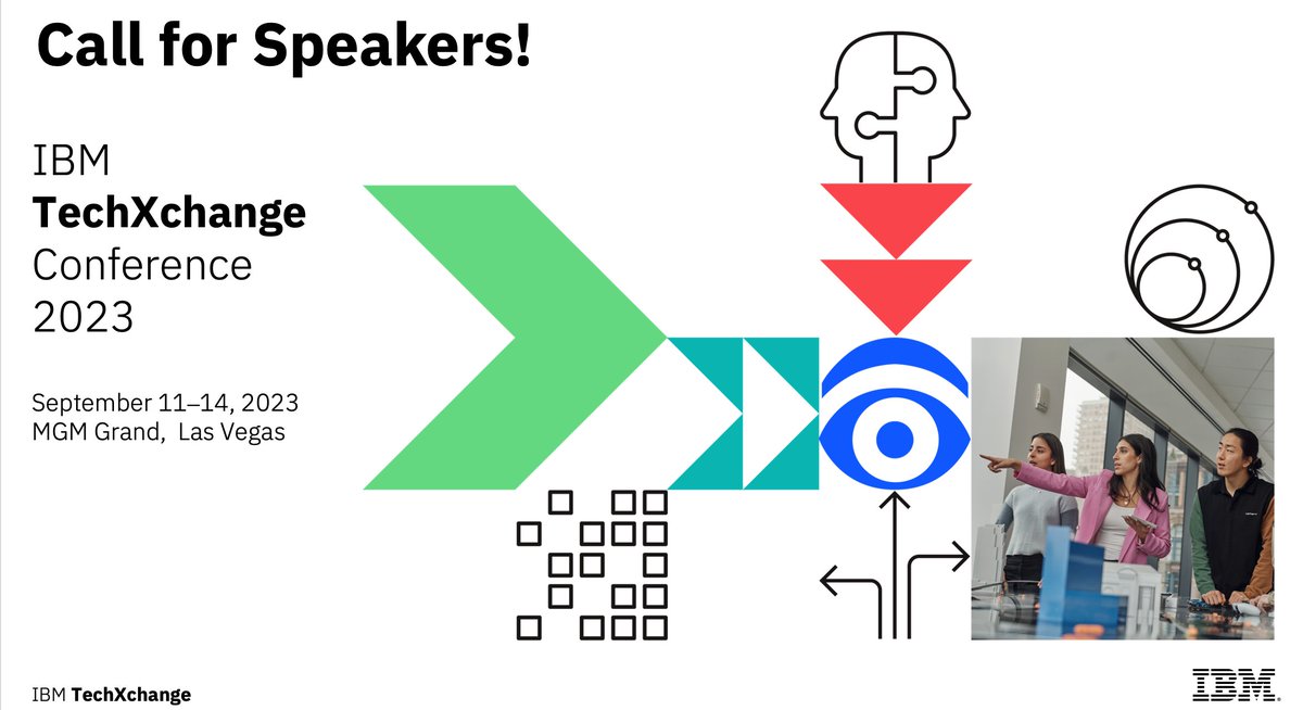 sonia_singh7's tweet image. Call for Speakers for  IBM TechXchange Conference 2023 is open April 18 to May 15. 

More on this event at lnkd.in/e4FKsXSk.
You can submit your proposals at lnkd.in/eQgwq2GV 

#TechXchange #CallForSpeakers #Conference #Event #IBM #technical #technology