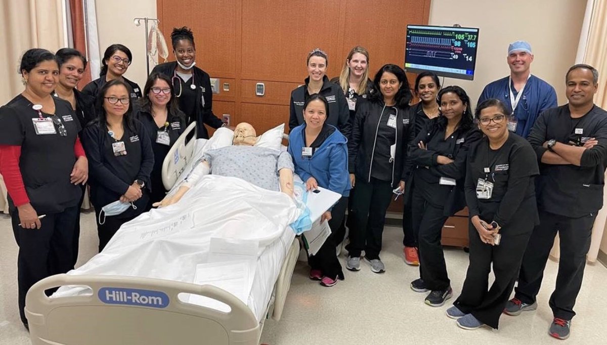 Survival from a malignant hyperthermia crisis highly depends on early Recognition and prompt action. Therefore, I commend these PACU MH Champions for participating in our first inpatient simulation, always bringing their expertise to the table to be prepared for an emergency.