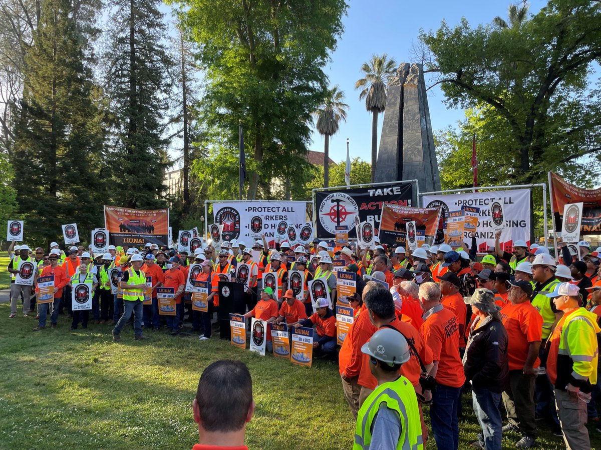 Today, over 300 Union Laborers, Operating Engineers, and Carpenters are joining together to ask legislators to say yes to #SB423 and #SB4 and start building homes for California. #CarpenterUnionPower #JobsWagesBenefits #CAhousing #NorCalCarpentersUnion