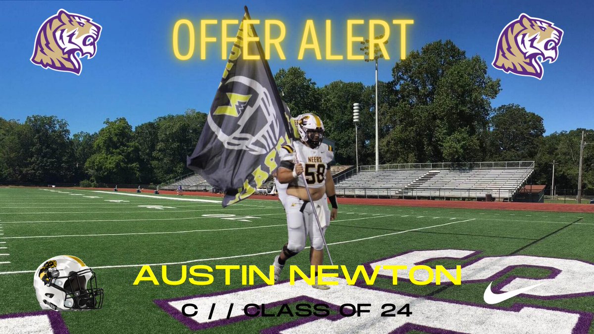🚨 OFFER ALERT 🚨
<a href="/Newton_Austin58/">Austin Newton</a> adds two offers to his list! 
<a href="/HendrixFootball/">#WeAreWarriors</a> and <a href="/SewaneeFootball/">Sewanee Football</a> with the offer to the ‘24 C! 
#RecruitTheMountain