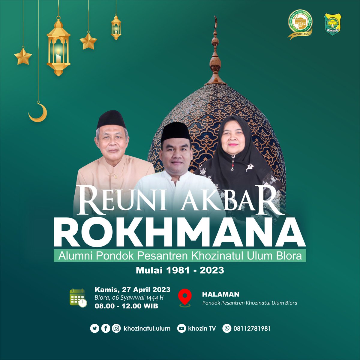 Ayo sing alumni Pondok Pesantren Khozinatul Ulum Kaliwangan Blora, ojo lali sesuk reuni akbar, silahturahmi karo Romo Kyai Muharror Ali 👇👇