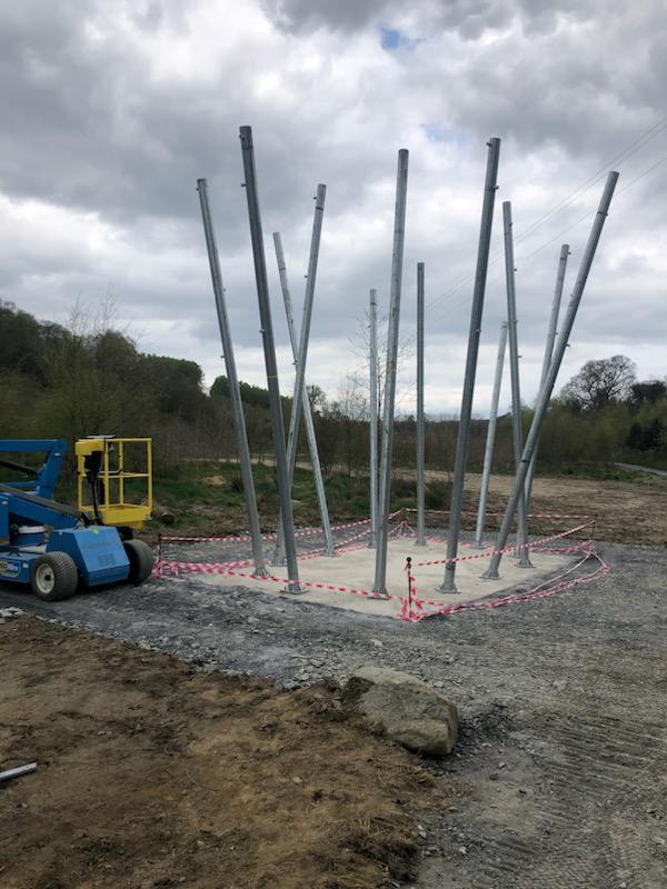 young_hatty's tweet photo. And so it begins...installation is underway of our sculpture in Faughan Valley 
#PublicArt #WoodlandTrust https://t.co/YoOq2jZJxT
