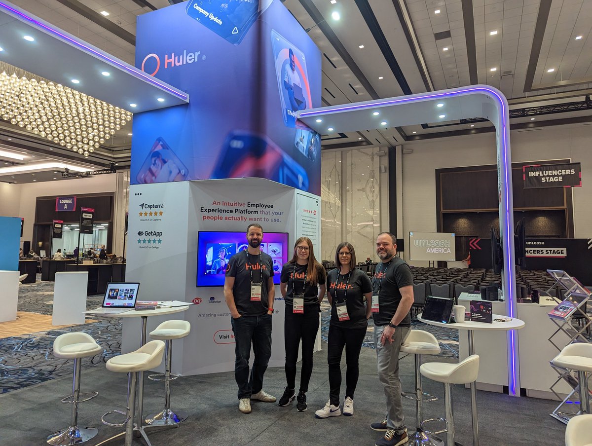 The Huler Crew are ready to chat all things #employeeexperience.  If you're at <a href="/UNLEASHgroup/">UNLEASH</a> over the next two days, make sure to pop by stand B724 and say hey! You can find us right by the influencers stage. 

#unleashamerica