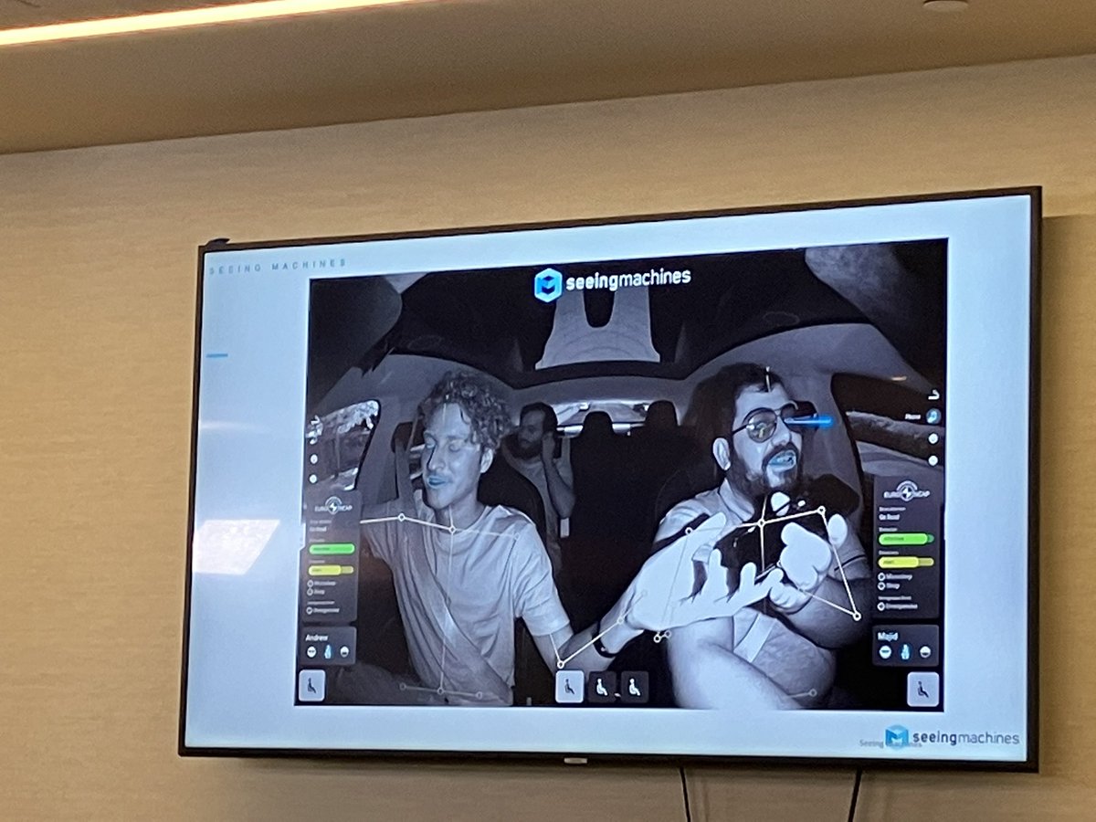 Some very interesting demonstrations of driver monitoring from @seeingmachines’ JT Griffin. #Tech2EndDD