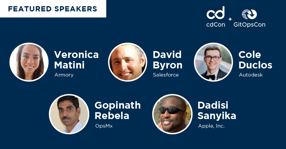 SpinnakerSummit's tweet image. #Spinnaker Summit [co-located w/#cdCon + GitOpsCon]

Technical Oversight Committee Panel | May 9

Speakers:
🔹David Byron @salesforce
🔹@coleduclos @Autodesk
🔹@gopinath_rebala @Ops_Mx
🔹@bigDadisi @Apple

Moderator: @MatiniVeronica @CloudArmory

Details: hubs.la/Q01MRhzQ0