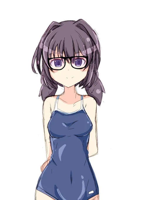 絵伝ちゃん引けると良いな(*`ω` *)とりあえずスク水を着せてみる(*゜∀゜)#アリスギア #アリスギアお絵かき 