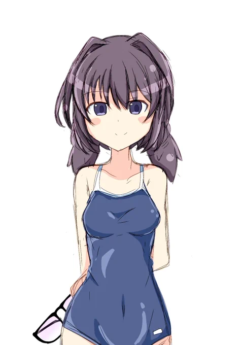 絵伝ちゃん引けると良いな(*`ω` *)とりあえずスク水を着せてみる(*゜∀゜)#アリスギア #アリスギアお絵かき 