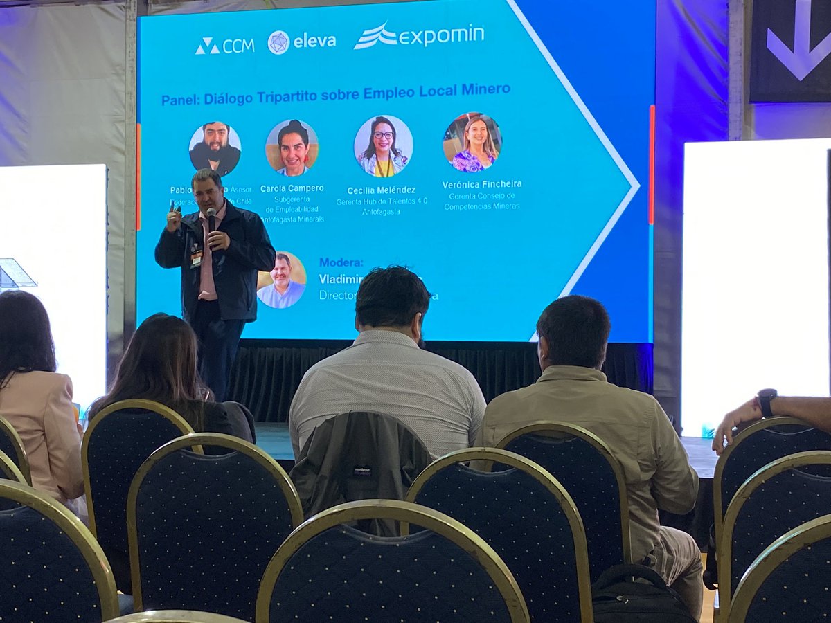 AIA_ANTOFAGASTA's tweet image. Cecilia Meléndez, Gerente de Proyecto Alianza CCM-Eleva y Corporación Clúster Minero Región de Antofagasta, participa en calidad de panelista en el Seminario de Empleo Local. Actividad que se realiza en el marco de la @ExpominOFICIAL .

#EXPOMIN #empleolocal #desarrollosostenible