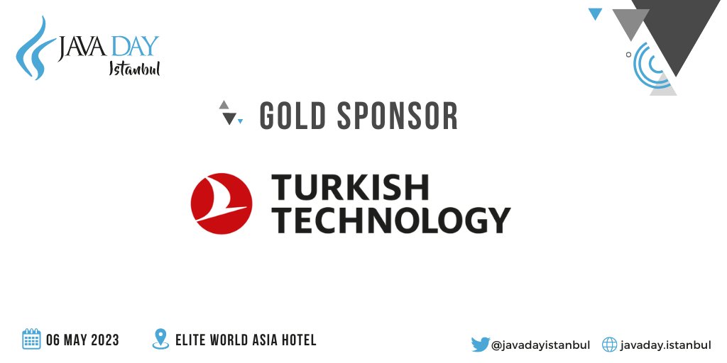 javadayistanbul's tweet photo. We're pleased to announce that #TurkishTechnology will be our Gold Sponsor at #javadayistanbul #JDI2023
Join Us 👇
https://t.co/WOcyoa6d7o https://t.co/KdcSwaporX