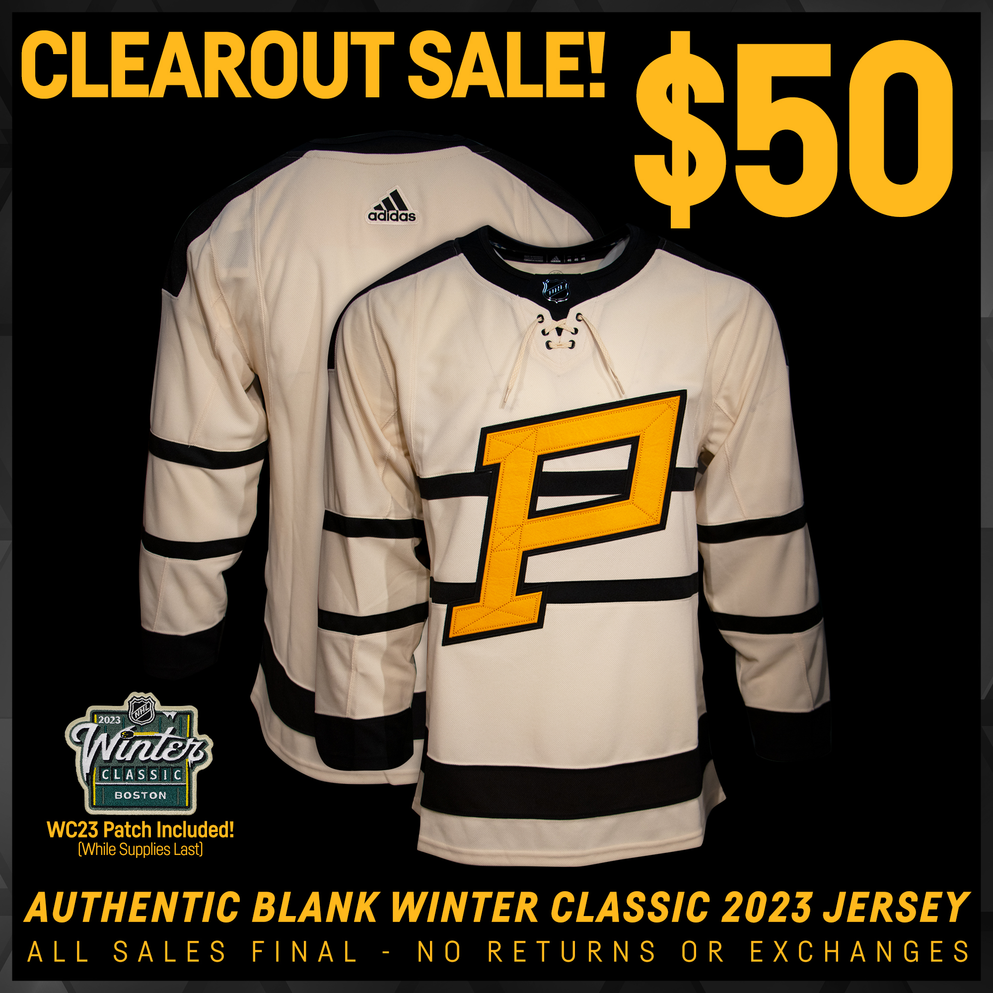 New Authentic Boston Bruins Winter Classic Adidas Hockey Jersey