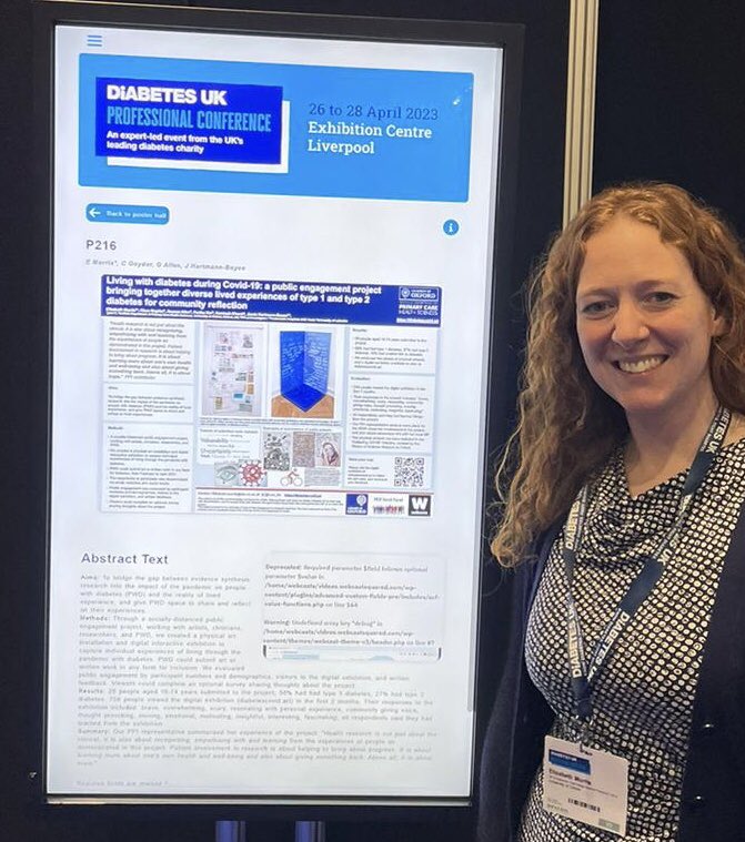 Happy to share @jhb19 @parthaskar @kamleshkhunti and my public engagement project capturing experiences of people w diabetes during the pandemic through #art at #DUKPC2023 - find out more at eposter 216 or diabetescovid.art ! @DiabetesUK @OxPrimaryCare