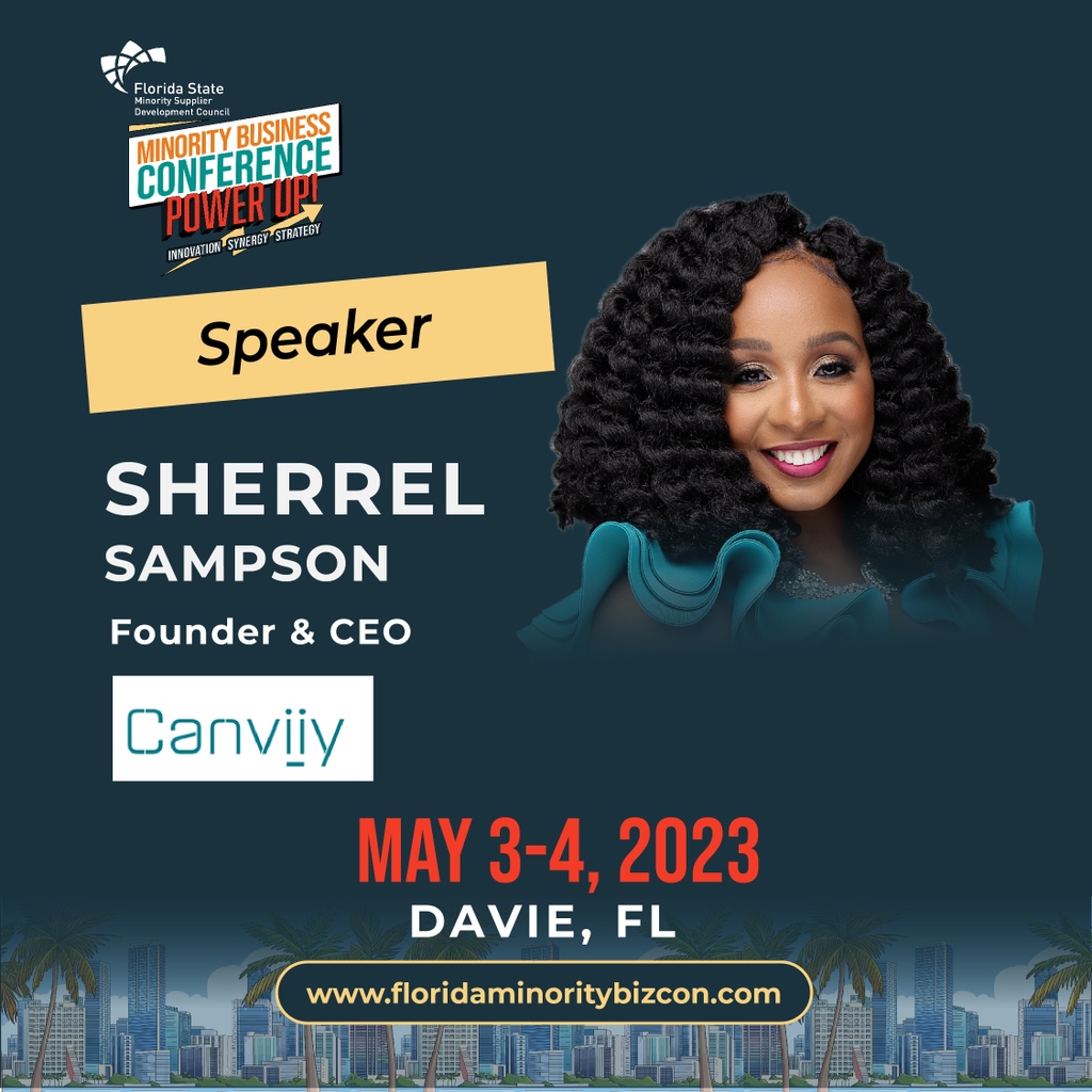 flbdcorg's tweet photo. The LEADING Event for Minority Business Growth is Back IN-PERSON! Meet our speaker: Sherrel Sampson
Sampson is the Founder & CEO of Canviiy®, an innovative, organic-based health & wellness brand
Get tickets: https://t.co/IA8DIC90It #MinorityBusinessConference #FSMSDC https://t.co/JMiLkldYCA