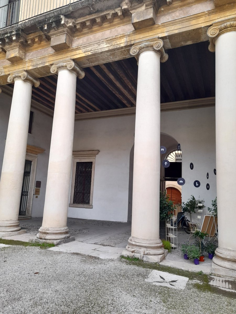 We are staying in Villa Valmarana Braga in the very centre of Vicenza just off the Corso Palladio. Francesca Braga, the owner of the Villa, explained to us how the Palladian Villa was restored by her father, Luigi Braga, in the 1960s + 1970s, after it had been bombed in WWII.