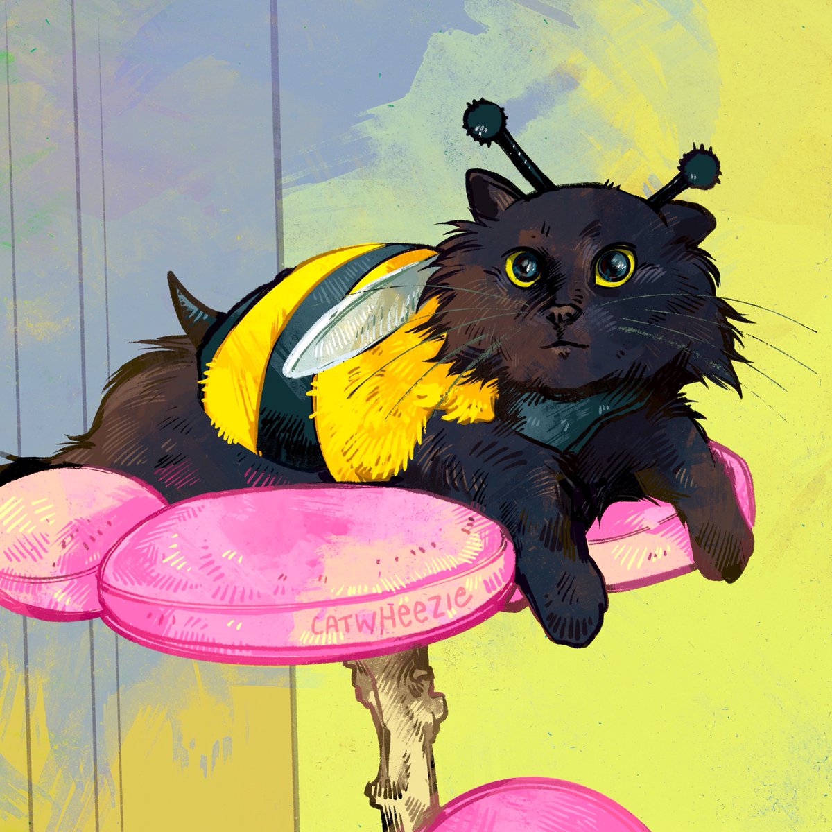 a very fluffy friendly bumble bee!