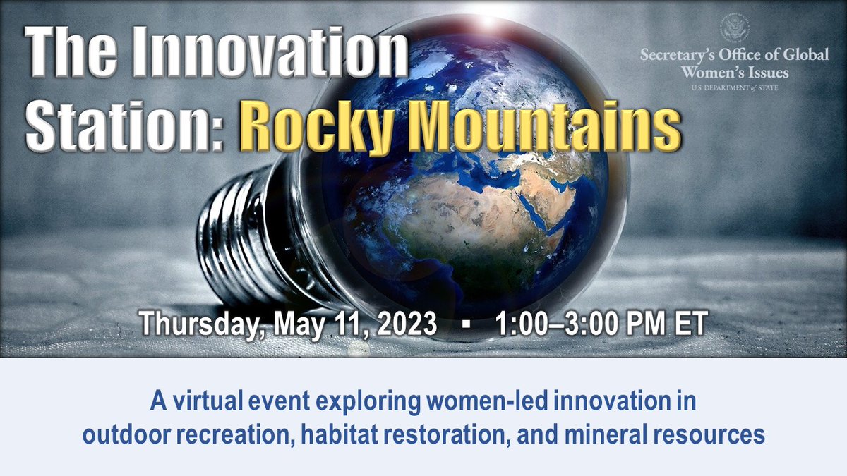 During “The Innovation Station: Rocky Mountains” on May 11, representatives from <a href="/FreeToRunNGO/">Free to Run</a>  and Brown Girls Climb share efforts to empower women and girls through outdoor activities. Register here: statedept.webex.com/weblink/regist…