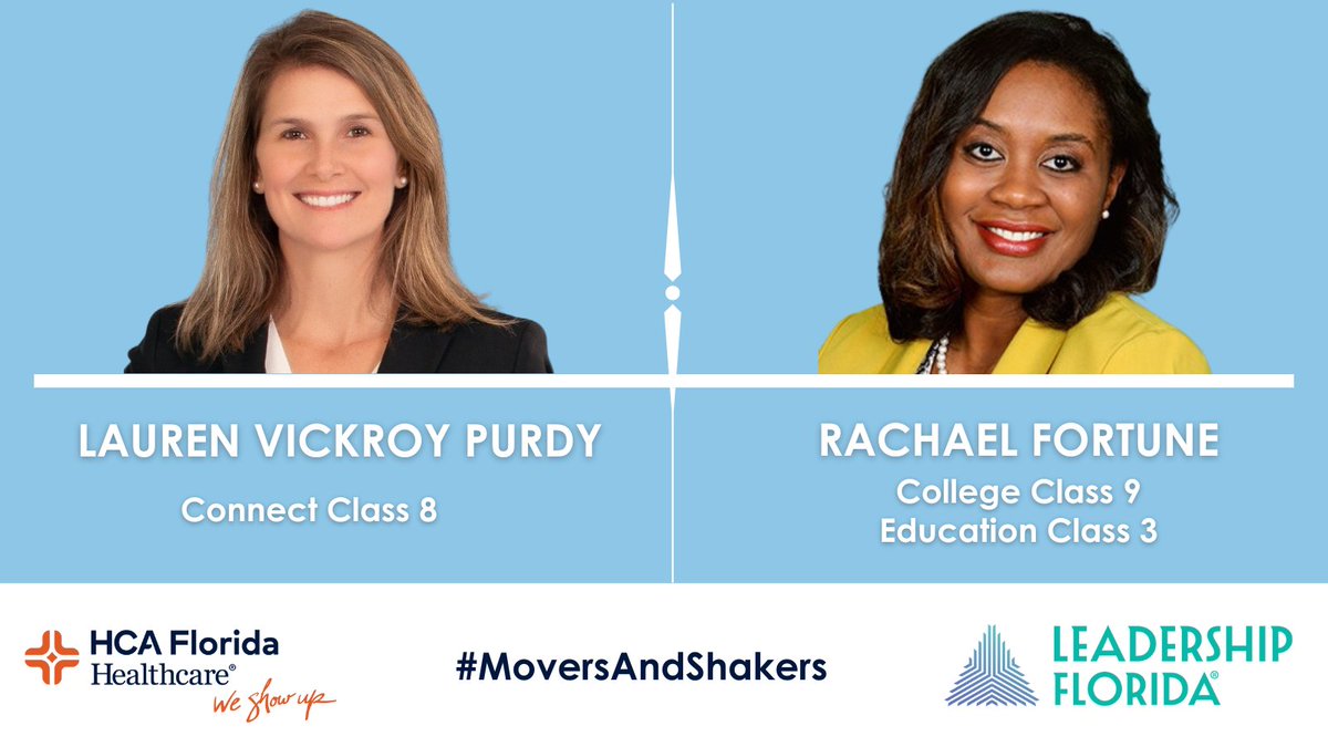 LeadershipFla's tweet photo. .@gsgc recognized #NortheastRegion Members Lauren Purdy (#ConnectClass8) & @RachaelTutwiler (#CollegeClass9 #EducationClass3) as 2023 Women of Distinction. Lauren is a shareholder at @GunsterLaw & Rachael is the president of @JaxPEF.
Sponsor: @HCAFLHealthcare #MoversAndShakers https://t.co/2sPeb9cmEW