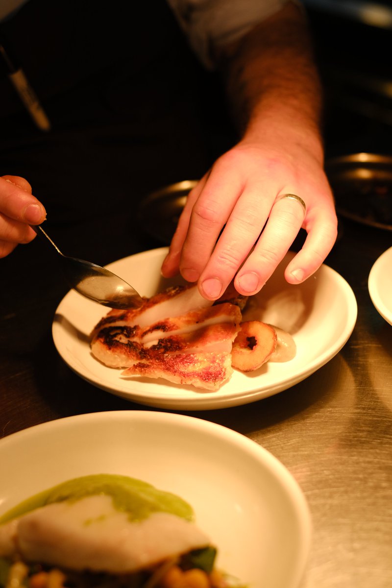 OxAndFinch's tweet photo. Evening scenes at a busy Ox and Finch pass. Sneak a peek as you arrive 👀
#oxandfinch #atthepass #cheflife #bibgourmand #restaurant #scotland #kelvingrove https://t.co/0TMpHET9LU