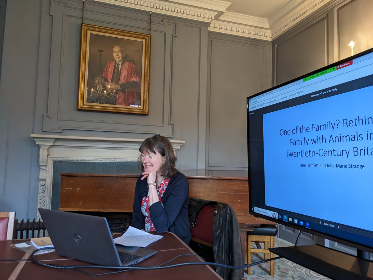 Very exciting to have two giants of Modern British History with us at the cultural history seminar tonight, Julie-Marie Strange and Jane Hamlett, talking about pets &amp; families