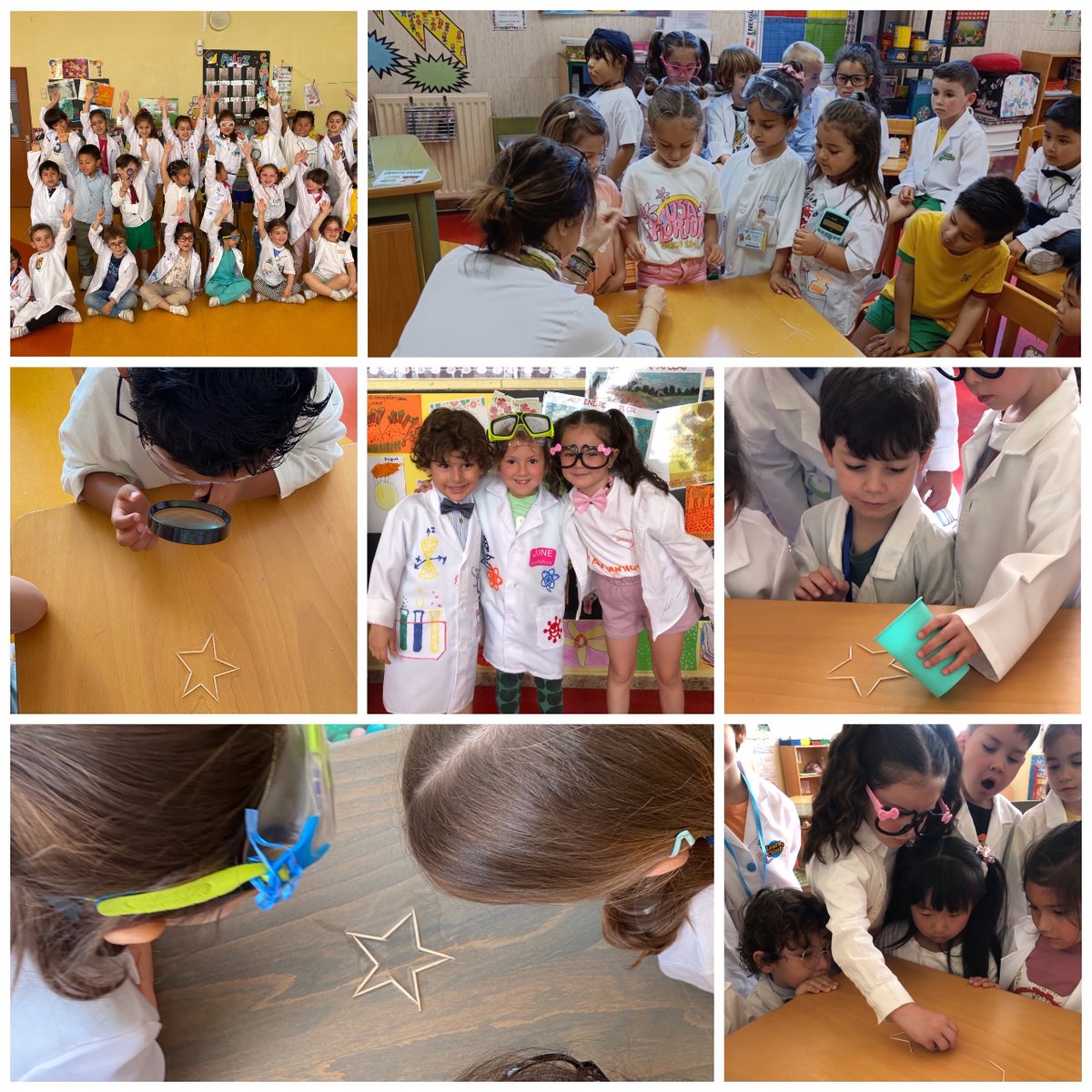 nazaretoporto's tweet photo. Hoy #infantil celebra su #EstrellaCientífica 🌠 #OPORTunidad para acercar la ciencia a los más pequeños de una manera divertida: estrellas mágicas, el dibujo se mueve, pimienta, agua y jabón… #Diverciencia en acción!! https://t.co/FT0LGYHfs2
