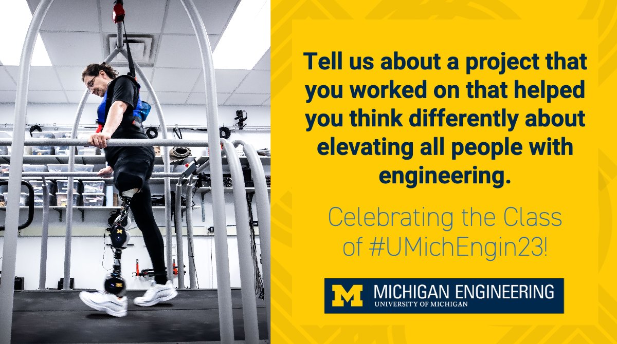At Michigan Engineering, we are passionate about Practicing Our Purpose. All our students graduate with hands-on, immersive engineering experiences. Use #UmichEngin23 to share your story!