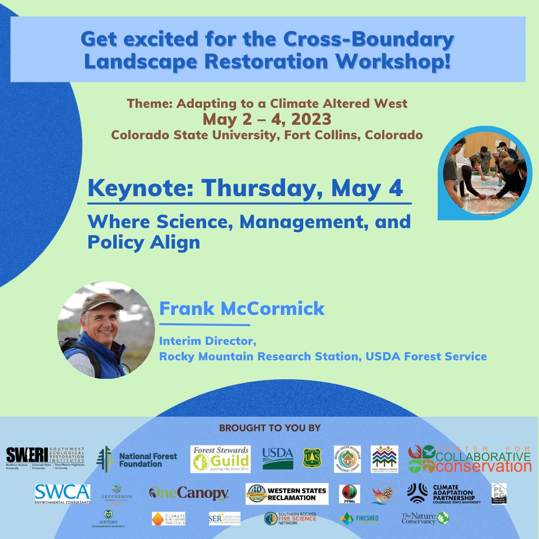 We're getting excited for #xboundary2023 May 2-4th! You won't want to miss these keynote speakers!
<a href="/forestguild/">ForestStewardsGuild</a> <a href="/USDA/">Dept. of Agriculture</a> <a href="/forestservice/">USDA Forest Service</a> <a href="/US_Wildfire/">Cohesive Strategy</a> <a href="/NationalForests/">National Forest Fdn.</a> <a href="/treeswater/">Trees, Water & People</a>
