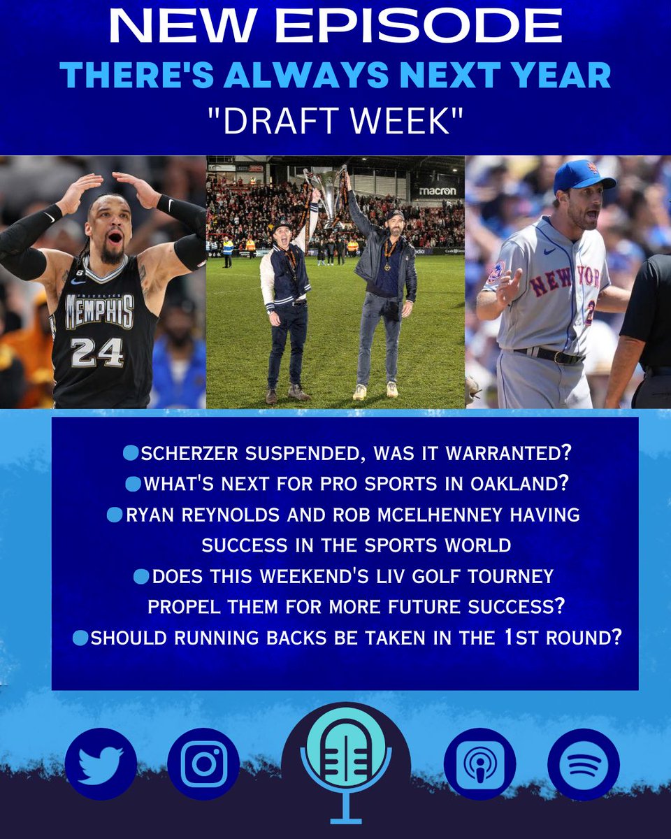 TANY_pod's tweet photo. It’s officially NFL Draft week in KC! Scherzer tossed and ejected for banned substance on hand, Oakland is losing their final pro sports franchise, and more! #nfldraft #nfldraftinkc #ontheclock #liv #pga #golf #nba #nbaplayoffs #mlb #athletics #royals #codegolf #wrexham https://t.co/WWSPnfoocB