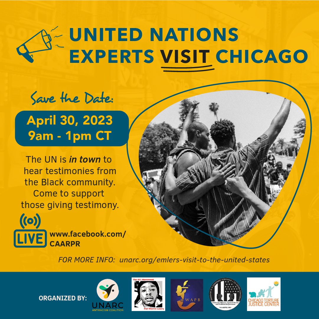 UNARC_global's tweet image. #losangeles #chicago and #minneapolis are the next cities that UN Experts will visit. Register for in-person attendance. Info below: #BlackLivesMatter📷 #RacialJusticer #saytheirnames #humanrights #SystemicRacism #EMLER #UNARC @ACLU @FightingMothers