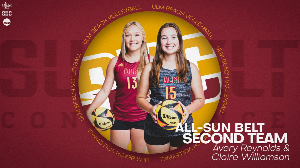 Congratulations to our pairs, Julia Blazek and Kaitlyn Nowak, and Avery Reynolds and Claire Williamson, on their Second-Team All-Sun Belt Conference selection! #TalonsOut #SunBeltBVB