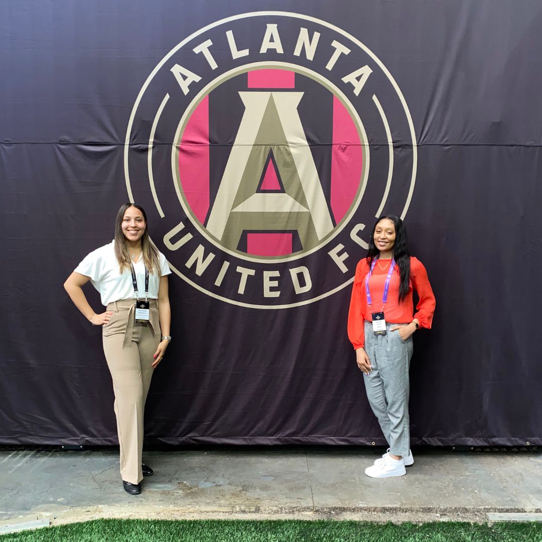 GravesSchool's tweet photo. Graves students Vanessa Addison and Ashley Britt at the Black Sports Business Symposium in Atlanta. 

Learn more about the unique experiences we offer our students at our next virtual Open House! #BIGGRAVES #GravesSchool https://t.co/I2ZPhY8y0D