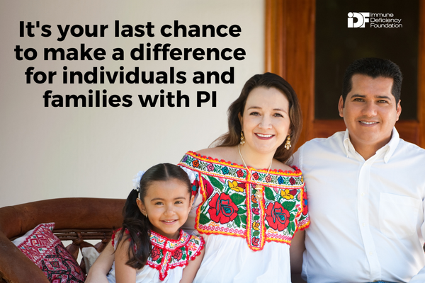 immunedeficienC's tweet photo. There are only a couple days left of PI Awareness Month! Help us reach our goal of $75,000 and make an impact on individuals and families with PI. Any amount makes a difference! Donate today: https://t.co/8ZrUwGd4sD. https://t.co/6vwIuLp2tU