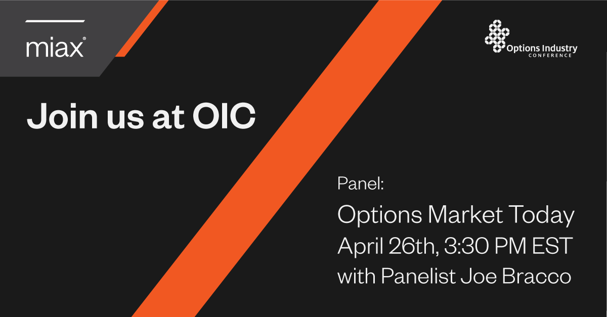 MIAXexchange's tweet photo. Join us at the @OptionsConf where Joe Bracco, SVP and Head of Sales at MIAX will be on the Options Market Today panel today at 3:30 pm CT.
#OptionsConf2023 https://t.co/bpfXSlJuG8