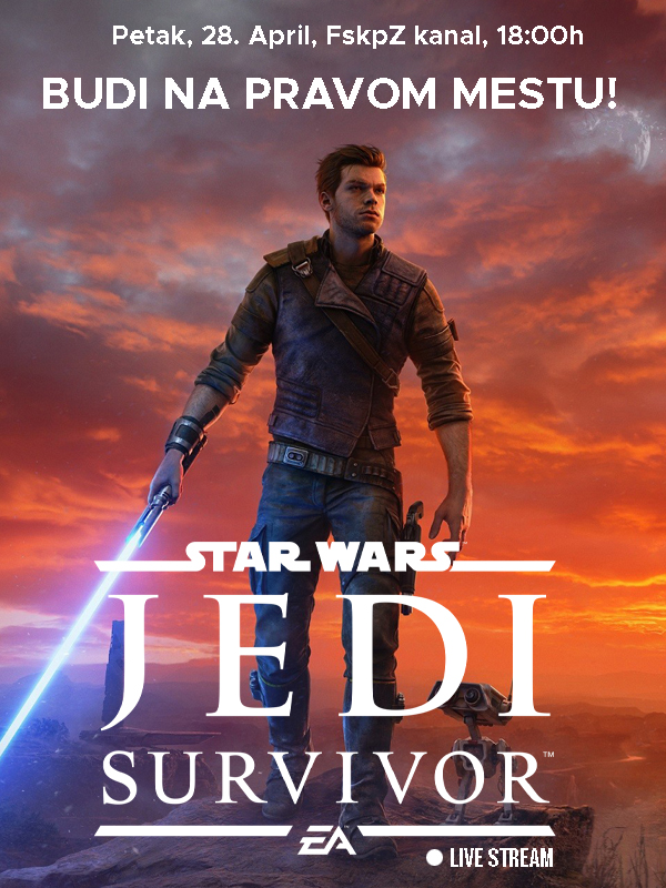 fskpzNS's tweet photo. STAR WARS Jedi: Survivor je obezbedjen i preloada se. Petak na FskpZ kanalu ce biti fun.  
Zajedno sa Cal Kestis-om (nezgodno prezime... zameni jedno slovo sa T i eto nezgode) hvatamo se u kostac sa novim avanturama negde na ivici galaksije... far far away! https://t.co/i3ykUVOx6j