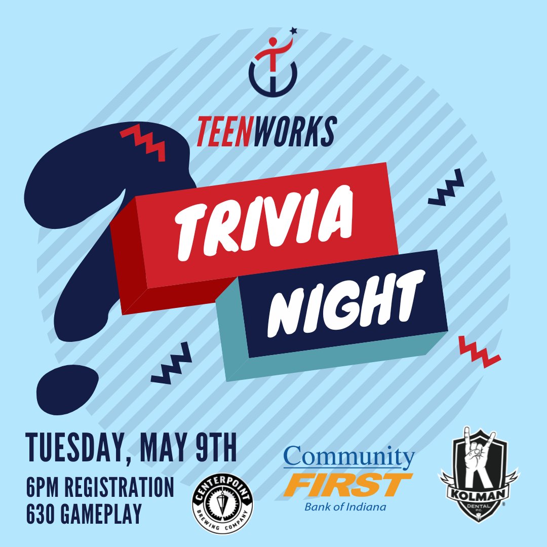 Grab your team of 6 and meet us at Centerpoint for a friendly trivia showdown! Drink tickets are included and we will have some great silent auction items to bid on. Link to register in bio! <a href="/centerpointbrew/">Centerpoint Brewing</a> <a href="/IndysLiveTrivia/">Indy's Live Trivia</a>