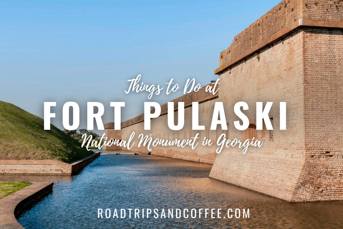 Explore inside the historic Fort Pulaski or take the original stairs to the top for a sweeping view of the coastal landscape at @FortPulaskiNPS @VisitSavannah @ExploreGeorgia #FindYourPark #NationalParkWeek Read the #travel guide at roadtripsandcoffee.com/fort-pulaski-n…