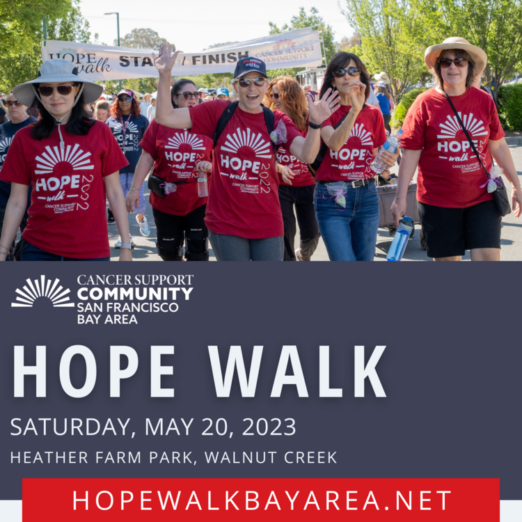 UCSFCancer's tweet photo. Coming up May 20th: @UCSFHospitals @johnmuirhealth Cancer Network is proud to sponsor the @CancerSupportSF San Francisco Bay Area’s (CSC) 9th Annual Hope Walk. CSC has been providing help and hope to cancer patients and their family members since 1990. https://t.co/abRViuArFA https://t.co/2Bm7PXAmVb